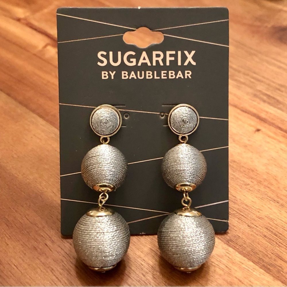 Sugarfix by BaubleBar | Silver and Gold Drop Earrings | 2.5” Length
